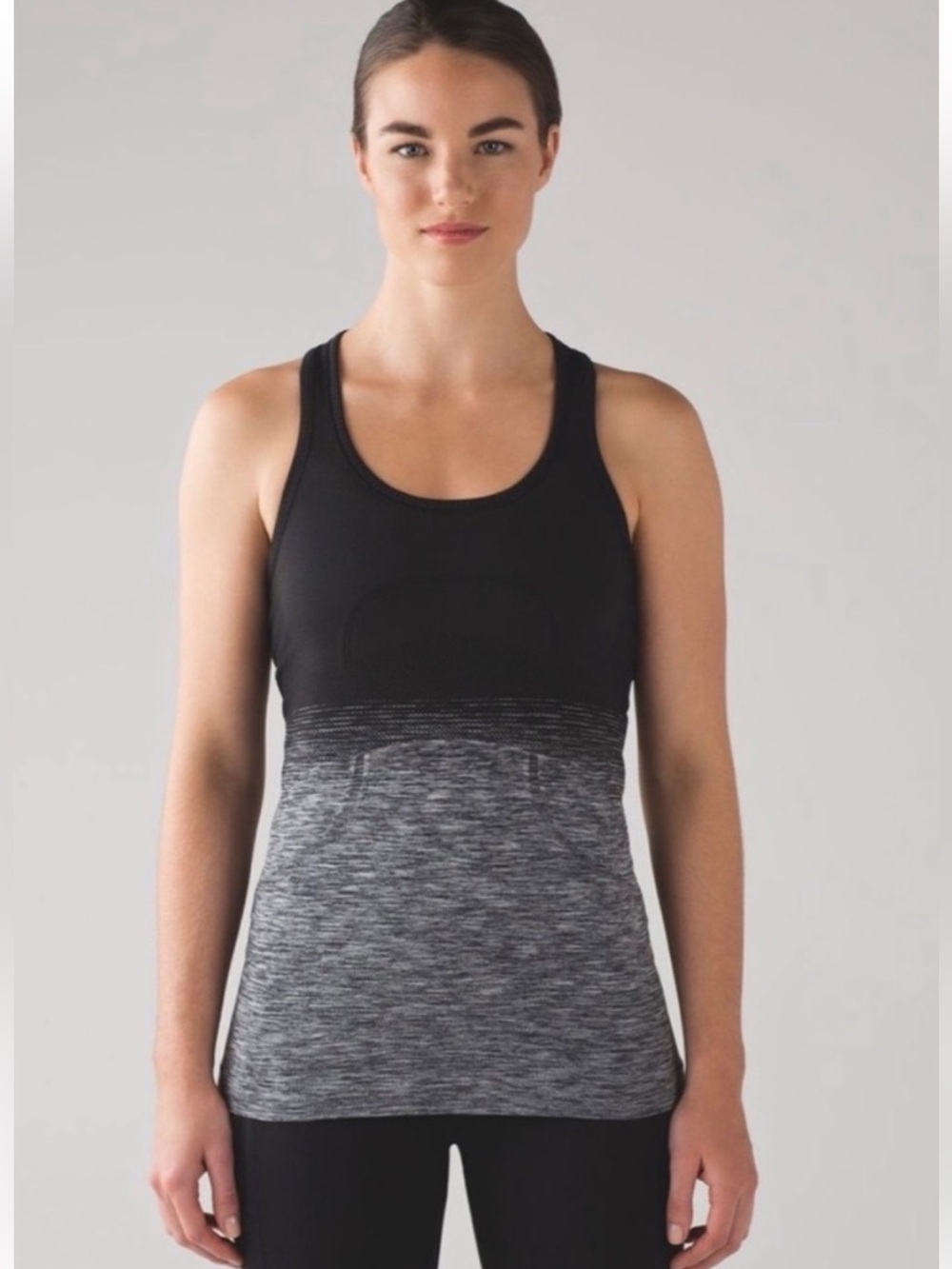 Lululemon Swiftly Tech Racerback Black White Ombre 2 Workout Moisture-Wicking